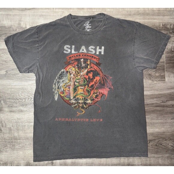 Slash Apocalyptic Love Album Men's T Shirt Myles Kennedy Conspirators Angel M - Picture 2 of 4